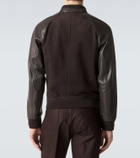 Tom Ford Leather and suede bomber jacket