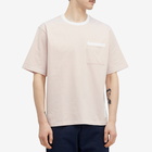 Thom Browne Men's Oversized Pocket Stripe T-Shirt in Orange