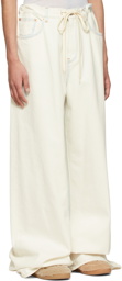MM6 Maison Margiela SSENSE Exclusive Off-White Oversized Jeans