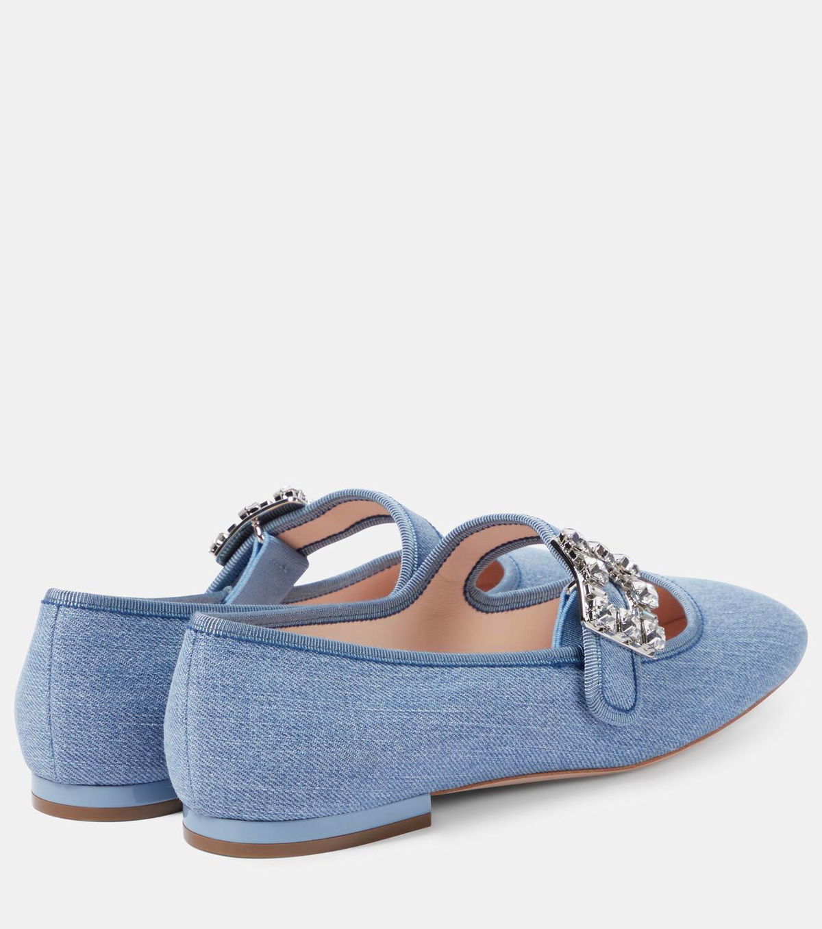 【Roger Vivier】 Tres Vivier Strass Buckle Babies Mary Jane ROGER VIVIER Très Vivier Strass Babies crystal-embellished