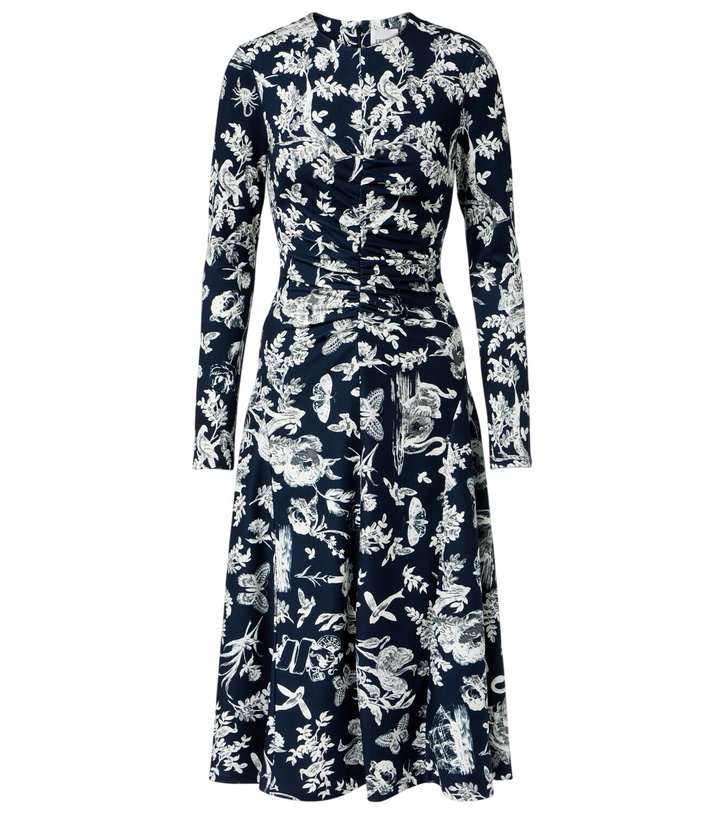 Photo: Erdem Floral ruched midi dress