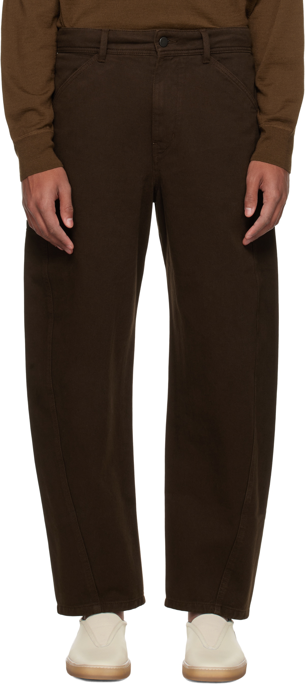 LEMAIRE Brown Twisted Workwear Jeans Lemaire