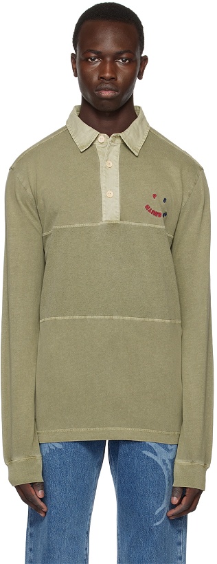 Photo: PS by Paul Smith Khaki Embroidered Polo