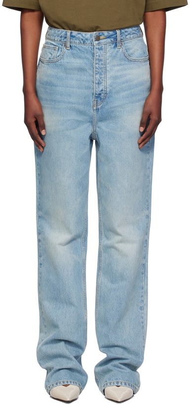 Photo: Fear of God ESSENTIALS Blue High-Waisted Jeans