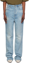Fear of God ESSENTIALS Blue High-Waisted Jeans