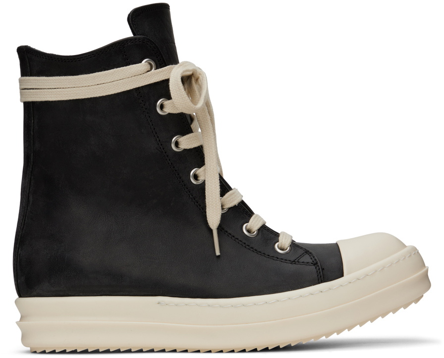 Rick Owens Black High Sneakers Rick Owens