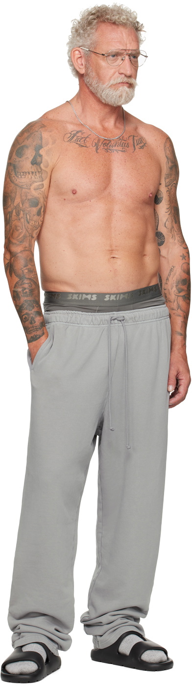 SKIMS Gray Terry Classic Straight Leg Sweatpants
