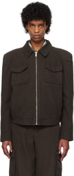 Han Kjobenhavn Brown Cotton Canvas Short Jacket