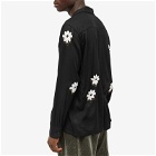 Noma t.d. Men's Floral Hand Embroidery Shirt in Black