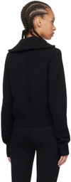 Fax Copy Express Black Zip Sweater