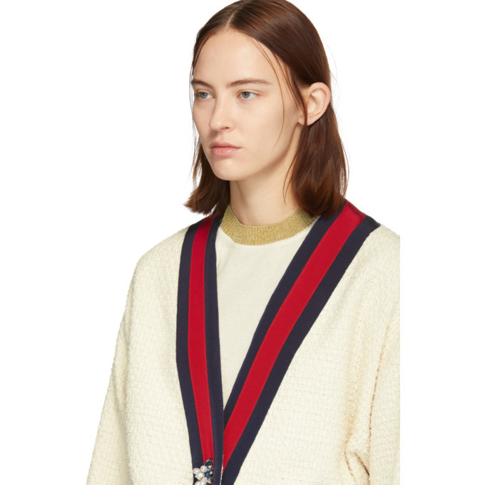 Gucci Off-White Tweed Cardigan Gucci