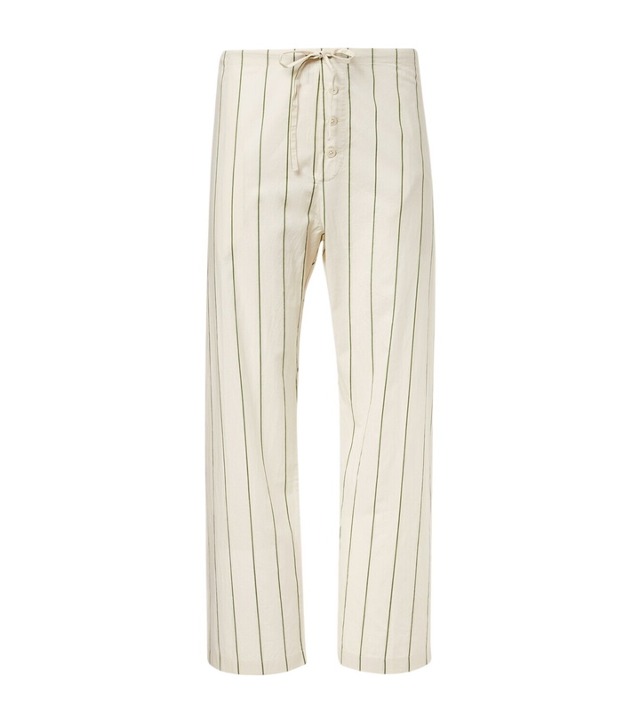 Photo: Bode Celery striped cotton pajama pants