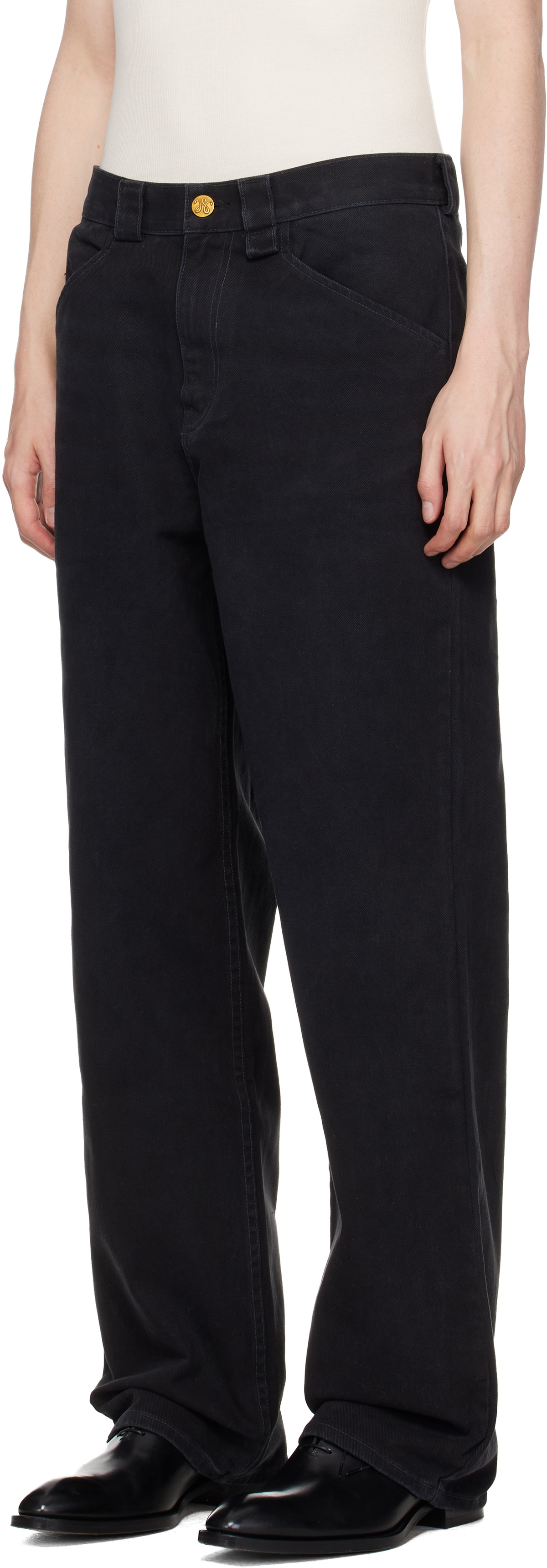 WILLY CHAVARRIA Black Straight Leg 'Good Boy' Jeans