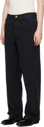 WILLY CHAVARRIA Black Straight Leg 'Good Boy' Jeans