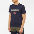 Napapijri Men's Logo Flag T-Shirt in Blue Marine