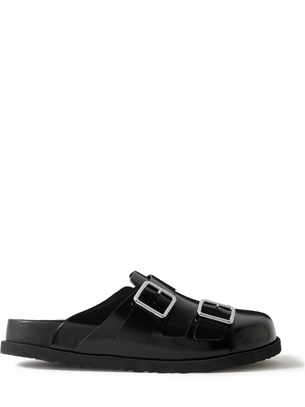 Photo: Birkenstock - 222 West Glossed-Leather Clogs - Black