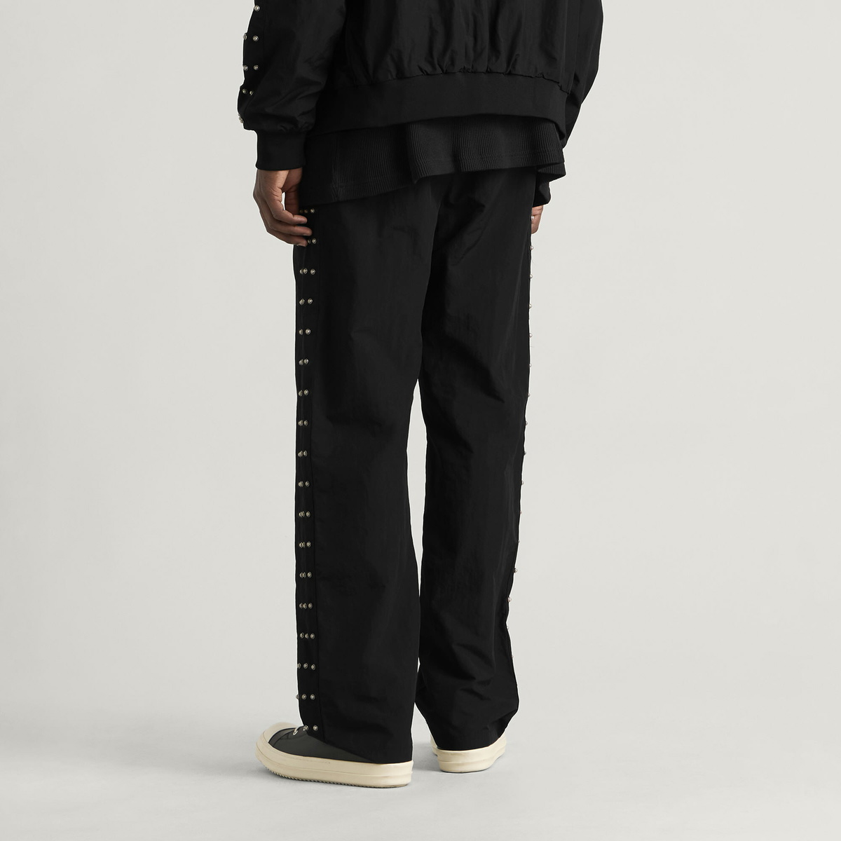 Thug Club Men's Triple Line Stud Track Pants in Black