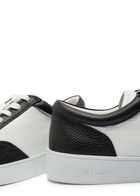 Jude Llow Telier Panelled Grained Leather Sneakers Black And White