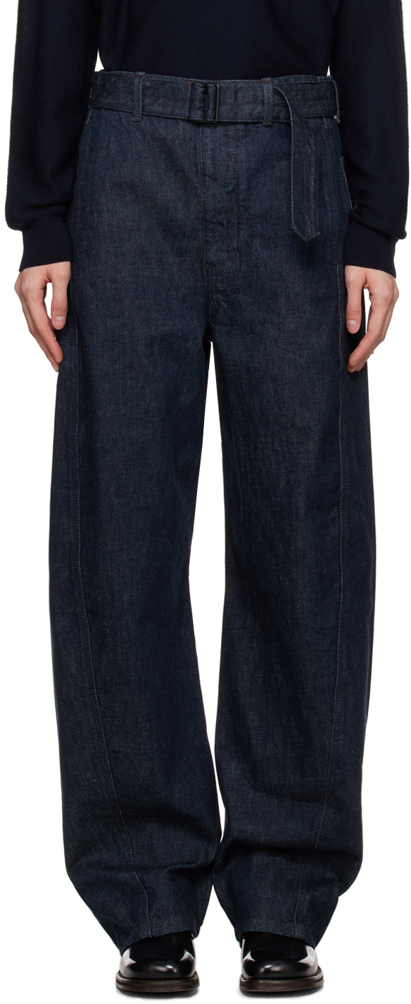 LEMAIRE Indigo Twisted Belted Jeans Lemaire