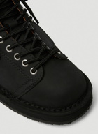 Lace Up Biker Boots in Black