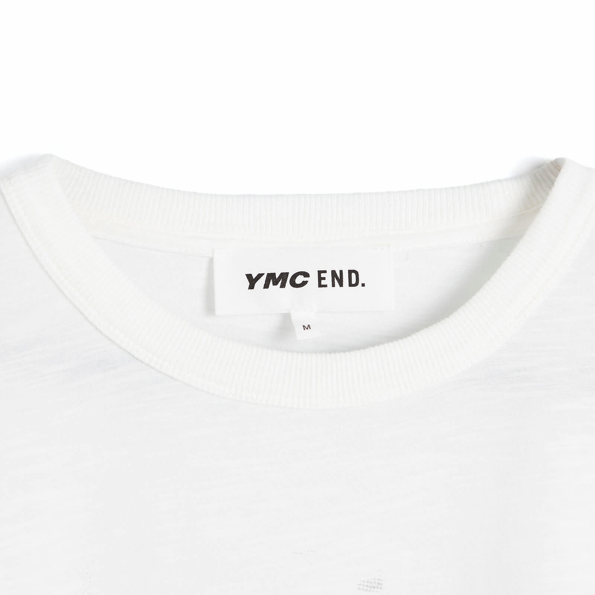 END. x YMC Graphic Triple T-Shirt in Off White