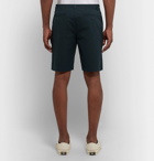 Club Monaco - Maddox Stretch-Cotton Seersucker Shorts - Midnight blue