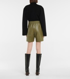 Deveaux New York - Brooke faux leather shorts