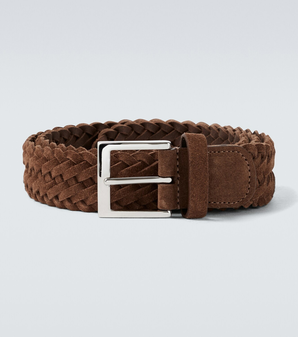 Kiton Woven suede belt