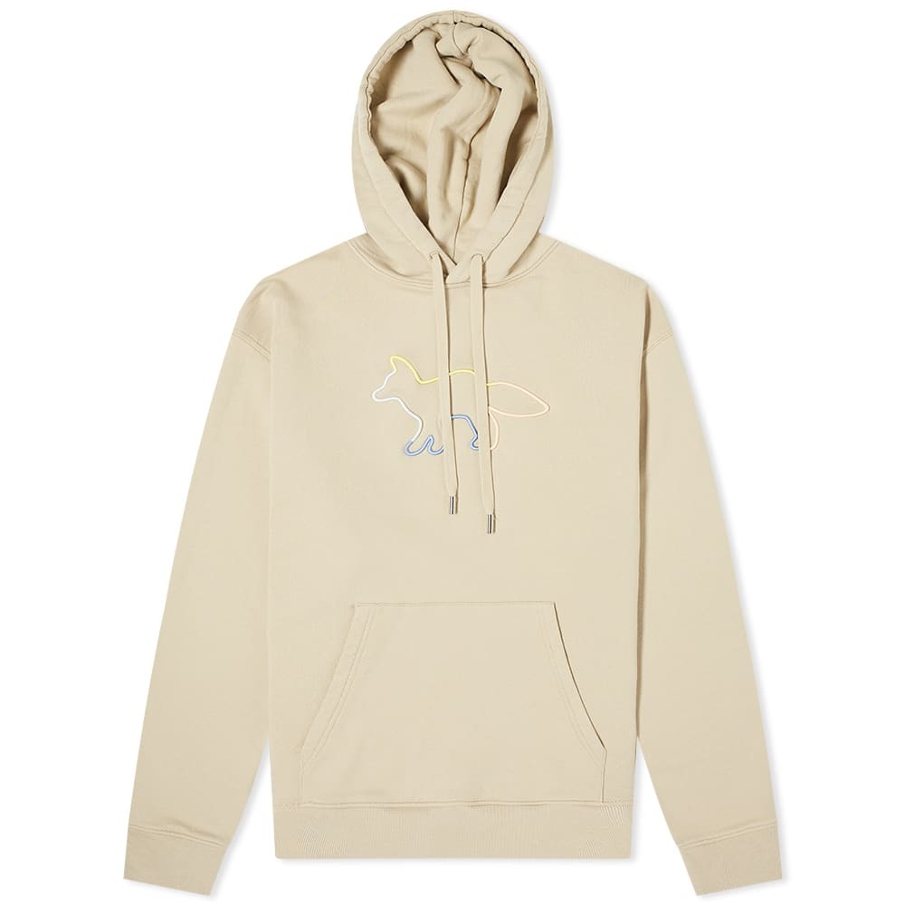 Maison kitsune rainbow fox hoodie new arrivals