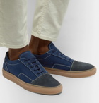 Common Projects - Cap-Toe Canvas and Nubuck Sneakers - Men - Navy