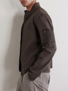 Amomento - Cotton Zip-Up Sweater - Brown