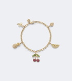 Sydney Evan 14kt gold charm bracelet with gemstones