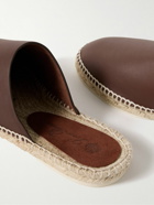 Loro Piana - Seaside Walk Leather Backless Espadrilles - Brown