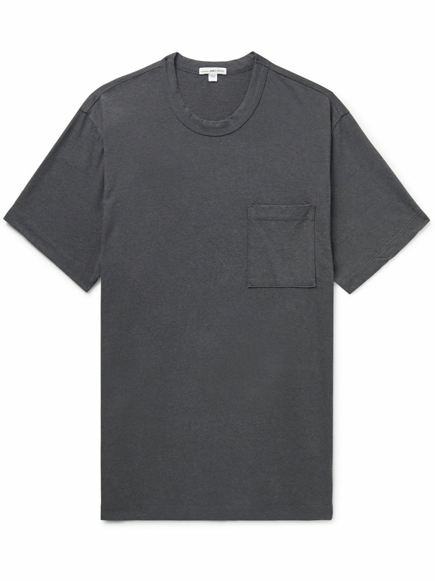 Photo: James Perse - Slub Cotton-Blend Jersey T-Shirt - Gray