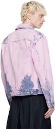 Dries Van Noten Pink Garment-Dyed Denim Jacket