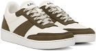 A.P.C. Off-White & Khaki Plain Sneakers
