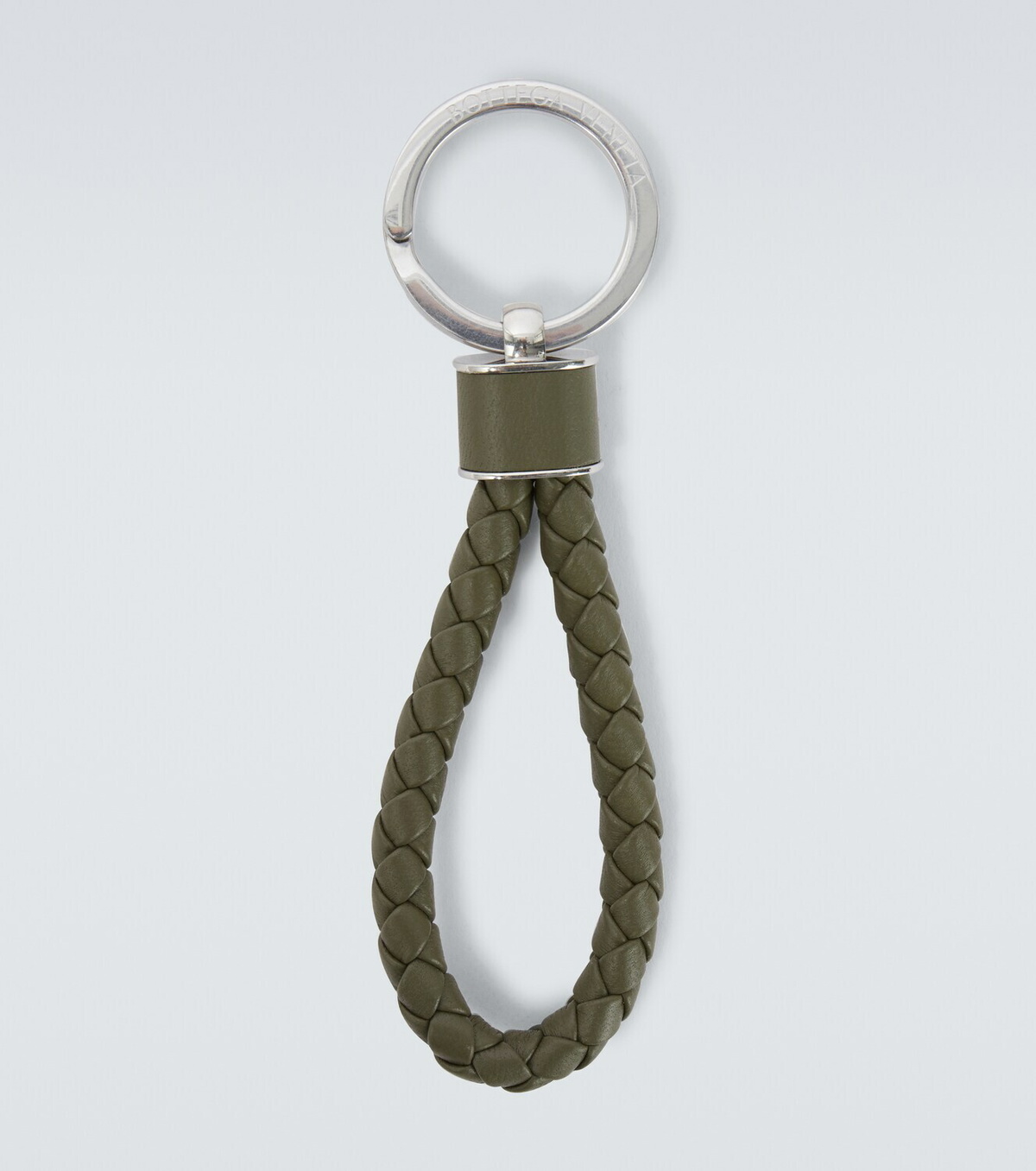 Bottega Veneta Intreccio leather keychain