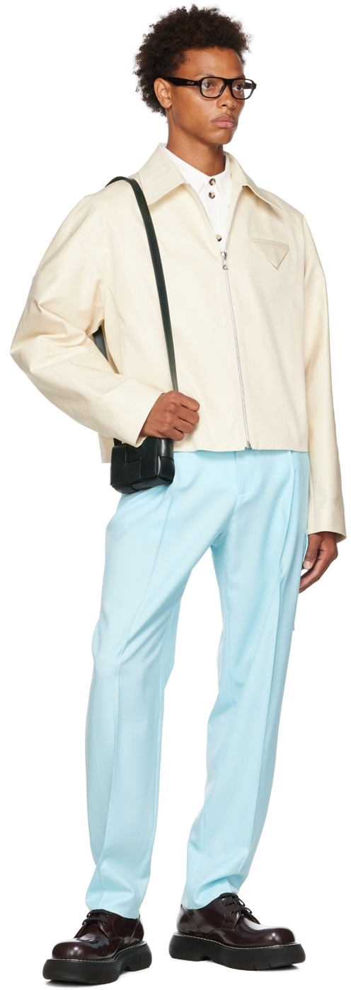 Bottega Veneta Blue Wool Cargo Pants