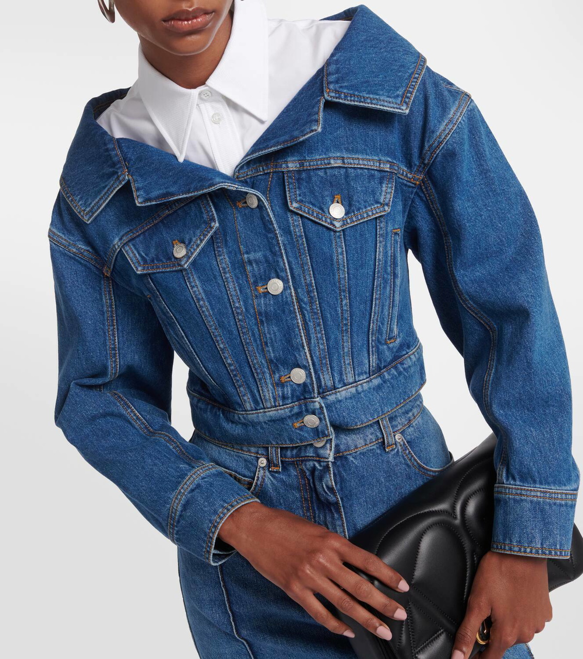 Alexander McQueen Cropped denim jacket