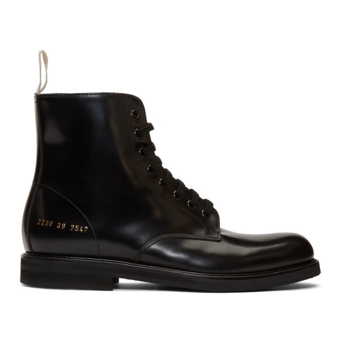 Photo: Common Projects Black Standard Combat Boots