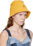 Dolce & Gabbana Yellow Logo Bucket Hat