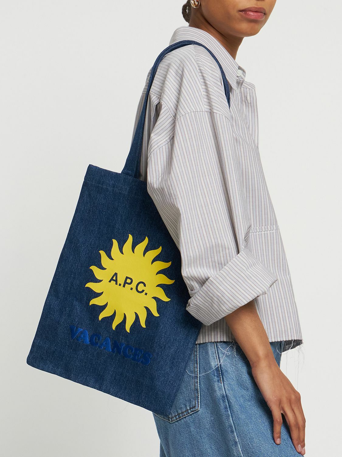 A.P.C. - Lou Vacances Denim Tote Bag A.P.C.