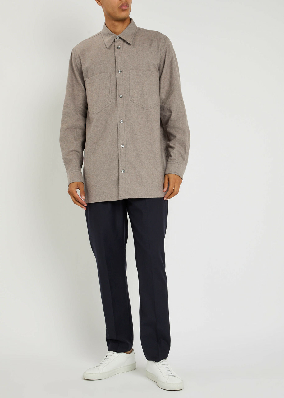 Emporio Armani Flannel Overshirt Grey
