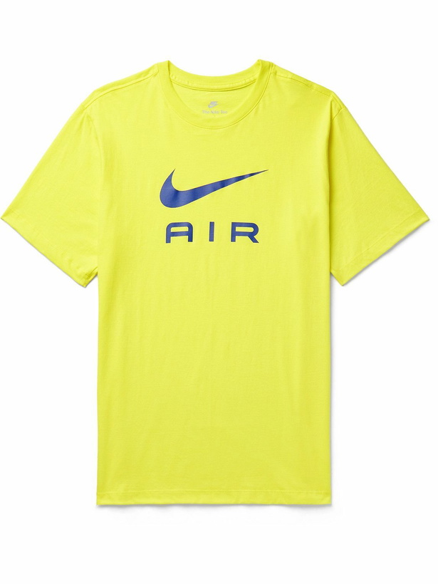 Photo: Nike - Air Logo-Print Cotton-Jersey T-Shirt - Yellow