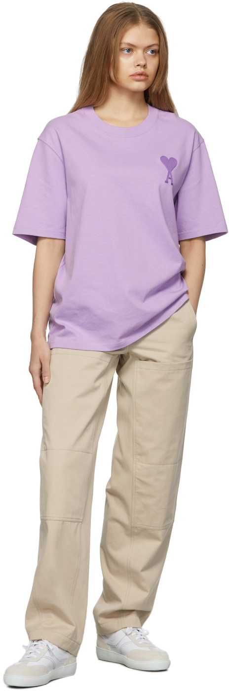 AMI Paris Purple Ami De Coeur T-Shirt
