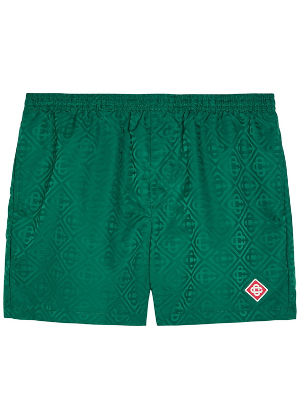 Photo: Casablanca Monogram Shell Swim Shorts Green