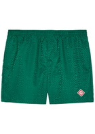 Casablanca Monogram Shell Swim Shorts Green