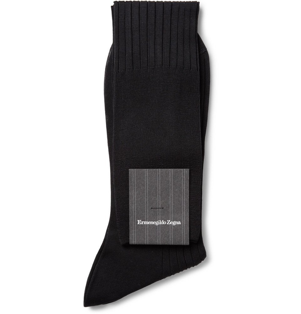 ZEGNA Blue Wool Sock main image 1