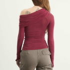 Peachy Den Women's The Kylie Cold Shoulder Top in Red Sandstone