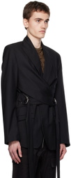 Parnell Mooney Black Peaked Lapel Blazer